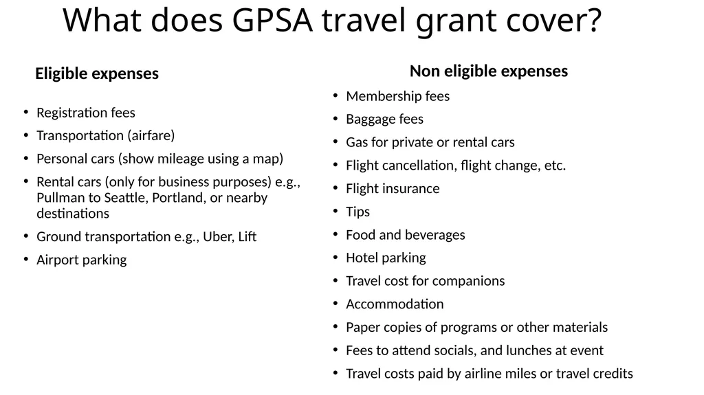 Navigating the Maze of GPSA Travel Grant By - slide 6 of 13