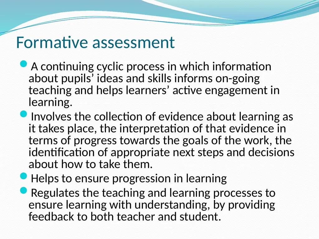 Assessment for formative and summative purposes - slide 7 of 18