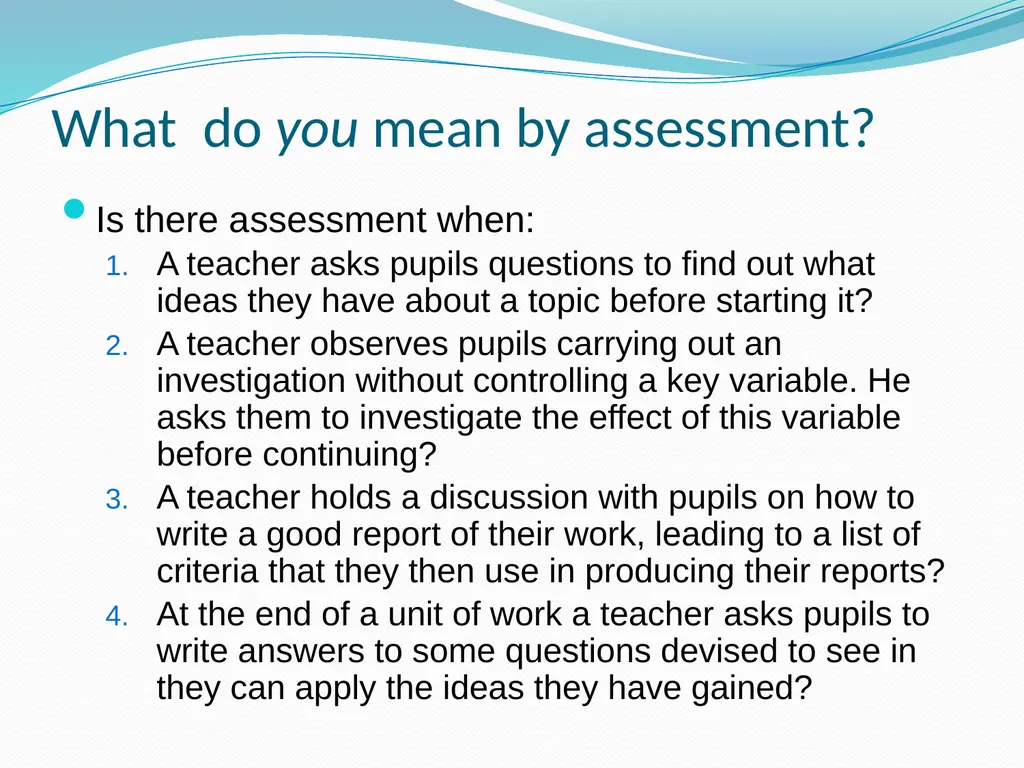 Assessment for formative and summative purposes - slide 2 of 18