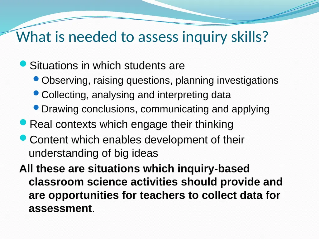 Assessment for formative and summative purposes - slide 14 of 18