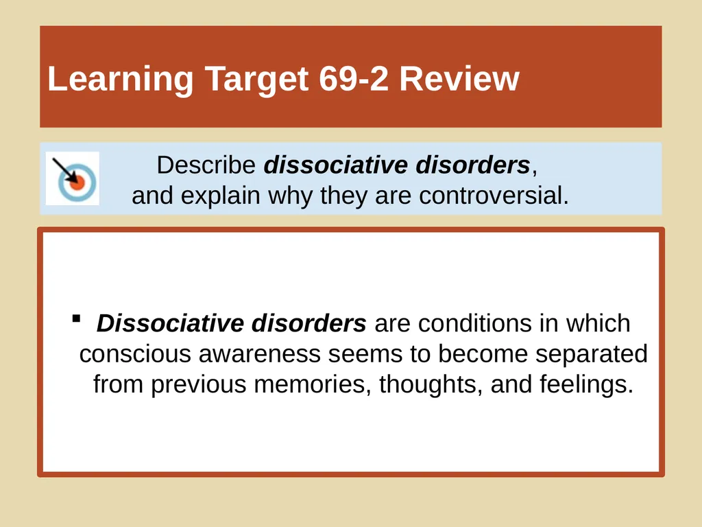 Unit 12 Abnormal Behavior Module 69 Other - slide 35 of 41