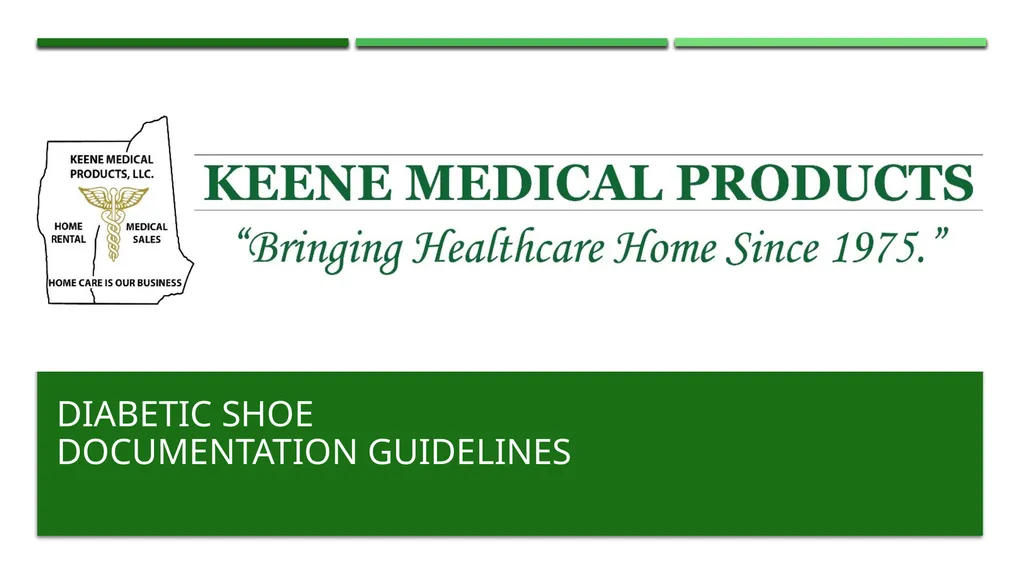 Diabetic Shoe Documentation Guidelines - slide 1 of 7
