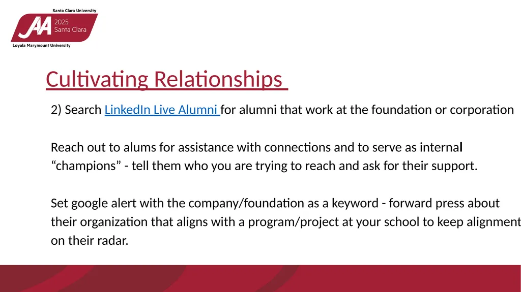 BUILDING RELATIONSHIPS WITH FOUNDATIONS IN A - slide 15 of 20