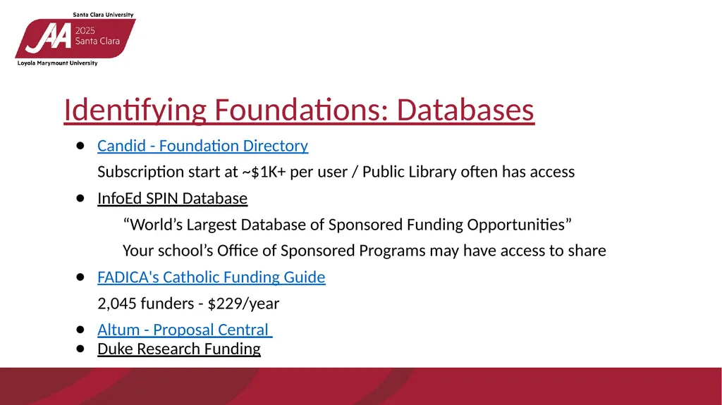 BUILDING RELATIONSHIPS WITH FOUNDATIONS IN A - slide 12 of 20