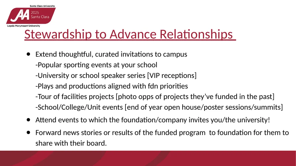 BUILDING RELATIONSHIPS WITH FOUNDATIONS IN A - slide 17 of 20