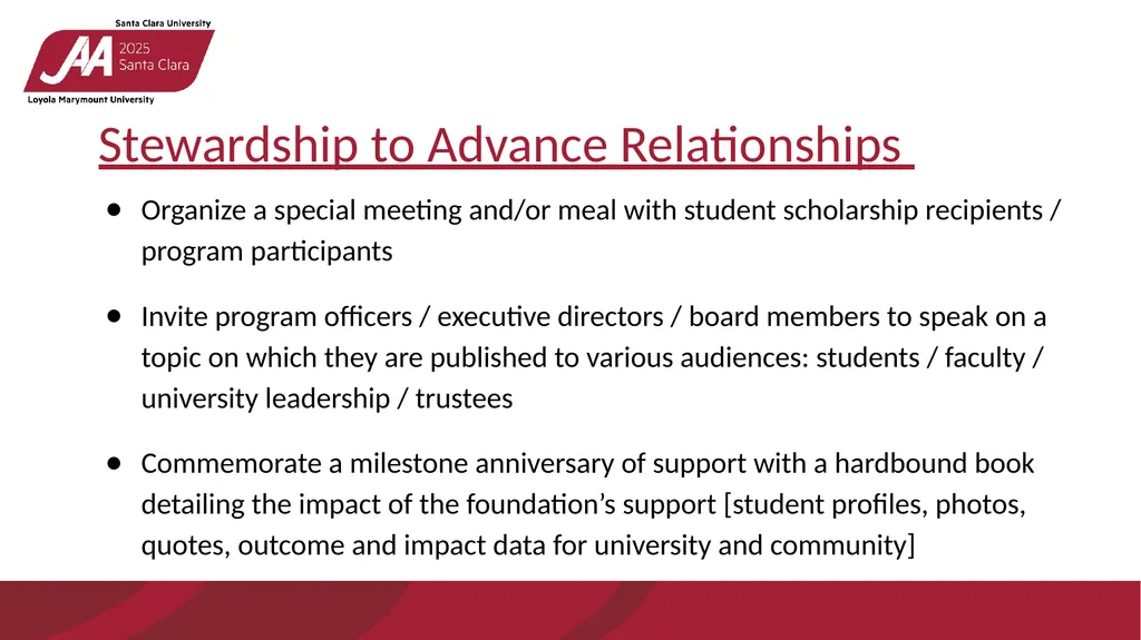 BUILDING RELATIONSHIPS WITH FOUNDATIONS IN A - slide 18 of 20