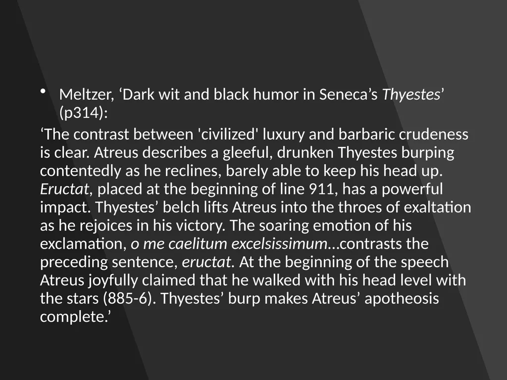 Beyond tragic vulnerability: Seneca Thyestes (II) - slide 6 of 8