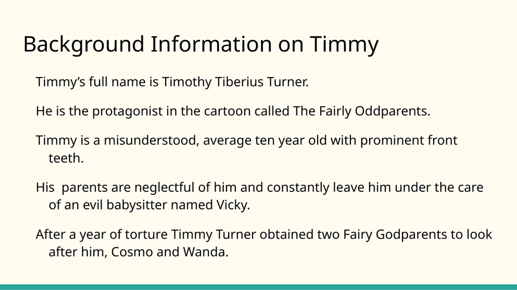 Timmy Turner’s Diagnosis. By: Logan Brown - slide 2 of 6