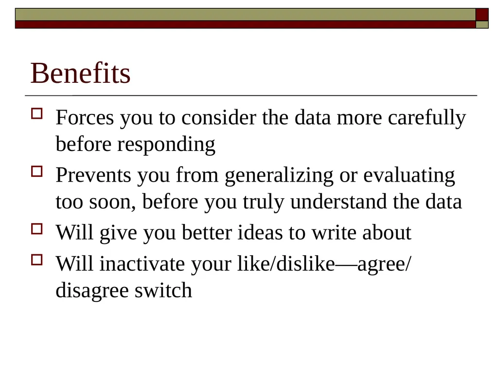 Critical Reading Strategies Moving from analysis - slide 3 of 10