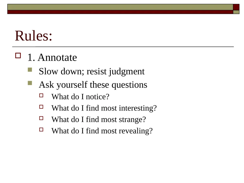 Critical Reading Strategies Moving from analysis - slide 4 of 10