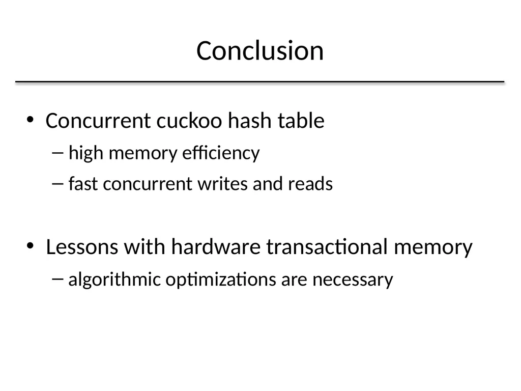 Algorithmic Improvements for Fast Concurrent - slide 42 of 43