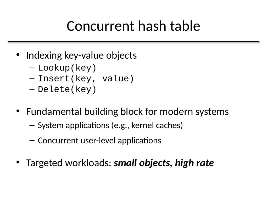 Algorithmic Improvements for Fast Concurrent - slide 3 of 43