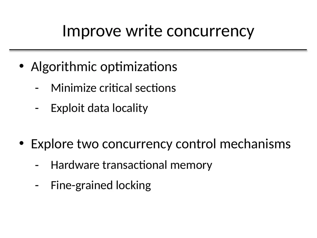Algorithmic Improvements for Fast Concurrent - slide 14 of 43