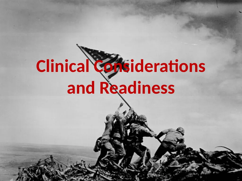 Clinical Considerations and Readiness Disclaimer - slide 1 of 26