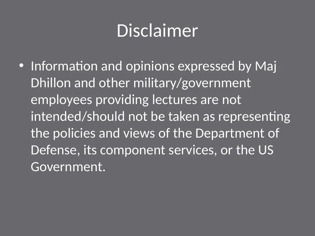 Clinical Considerations and Readiness Disclaimer - slide 2 of 26