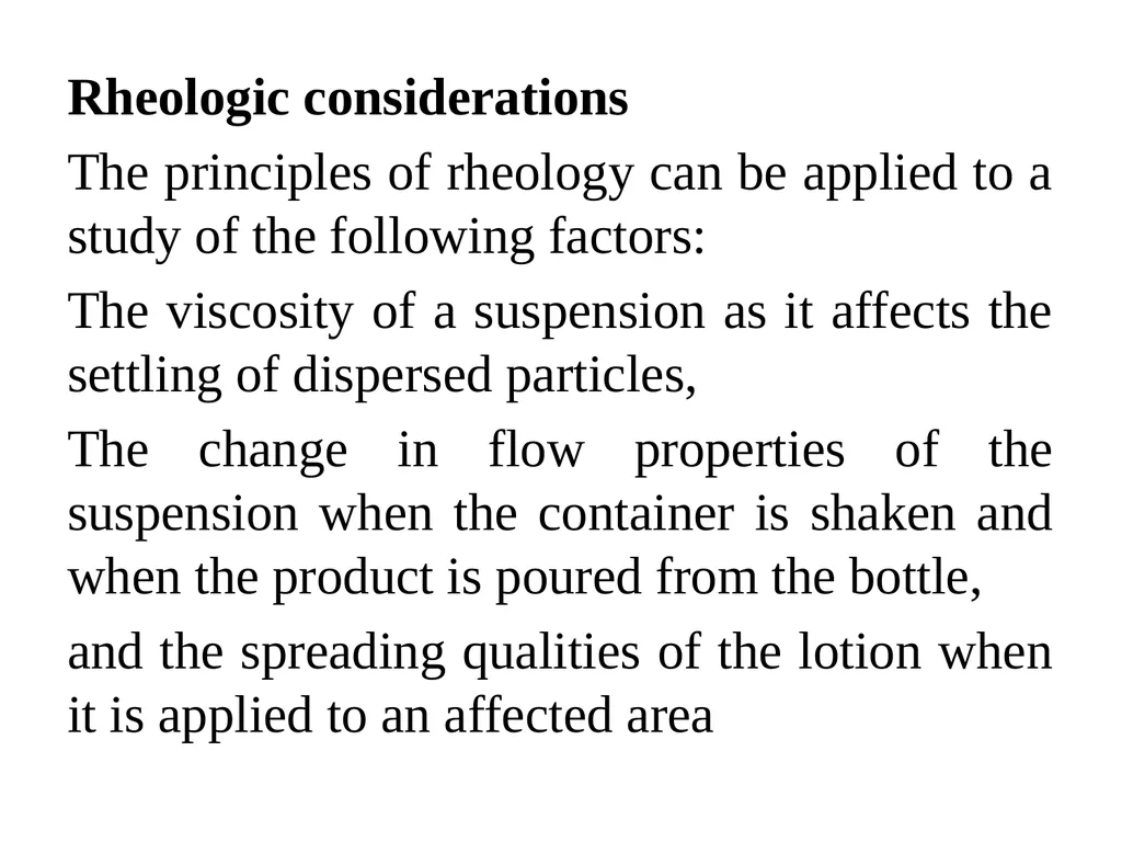 Suspension A pharmaceutical suspension may be - slide 74 of 88