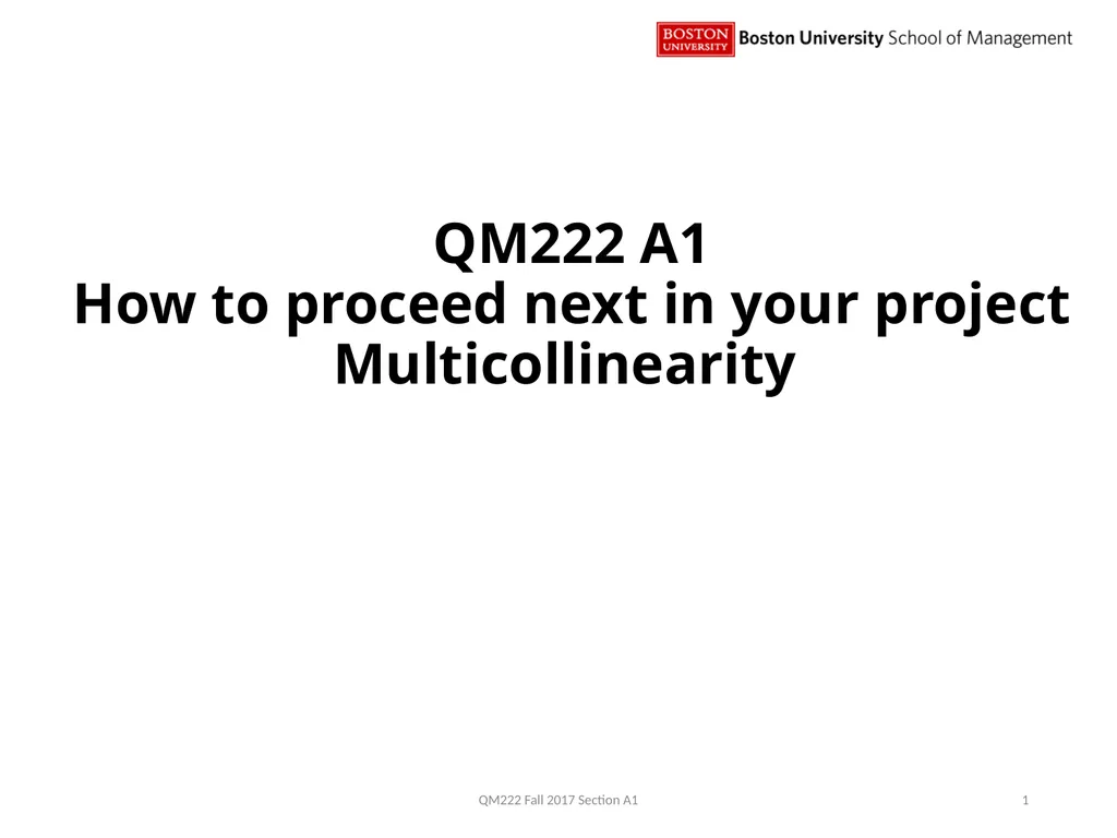 QM222 A1 How to proceed next in your project - slide 1 of 16