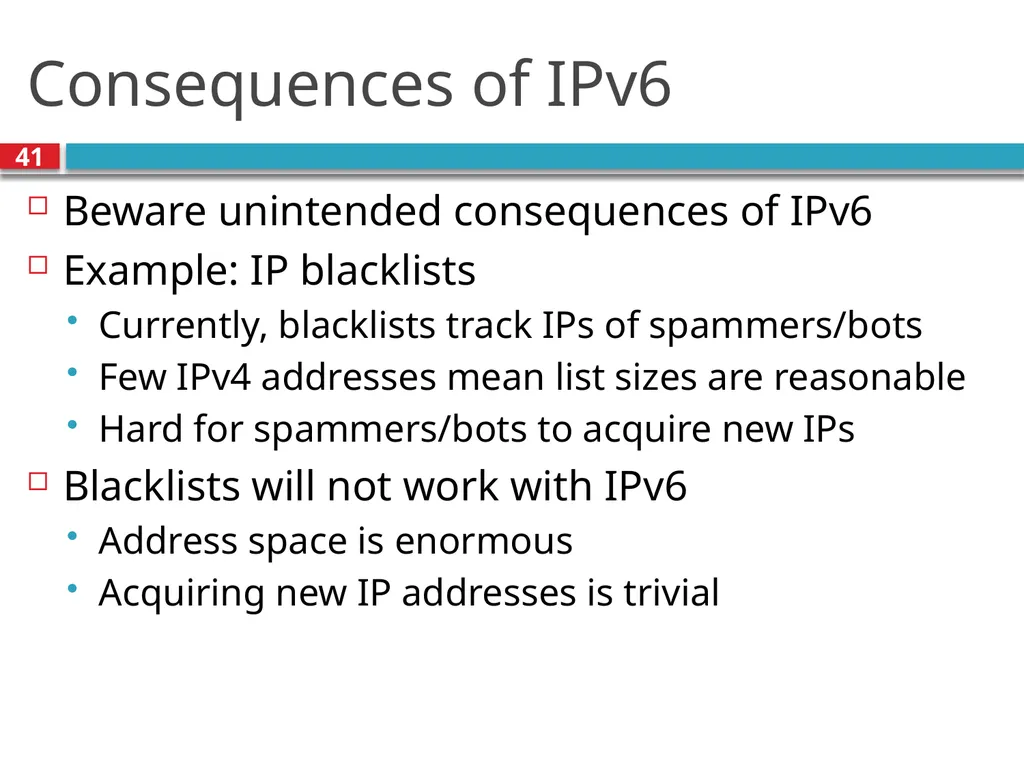 TDTS21: Advanced Networking Lecture 7: IP and - slide 41 of 70