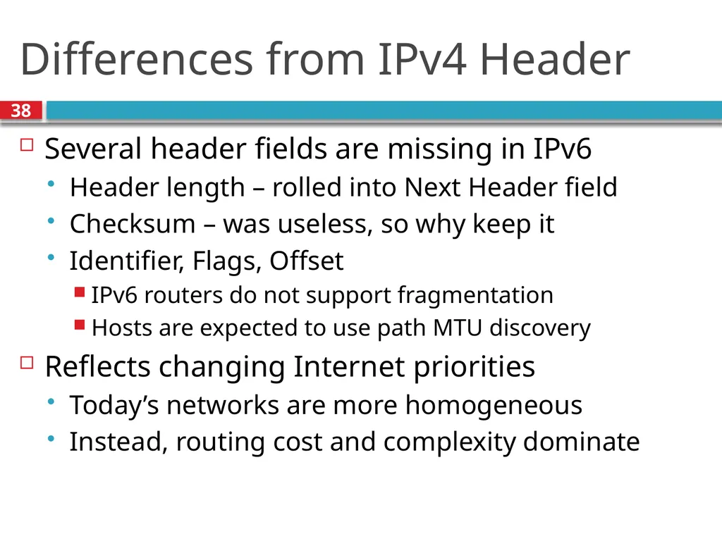 TDTS21: Advanced Networking Lecture 7: IP and - slide 38 of 70