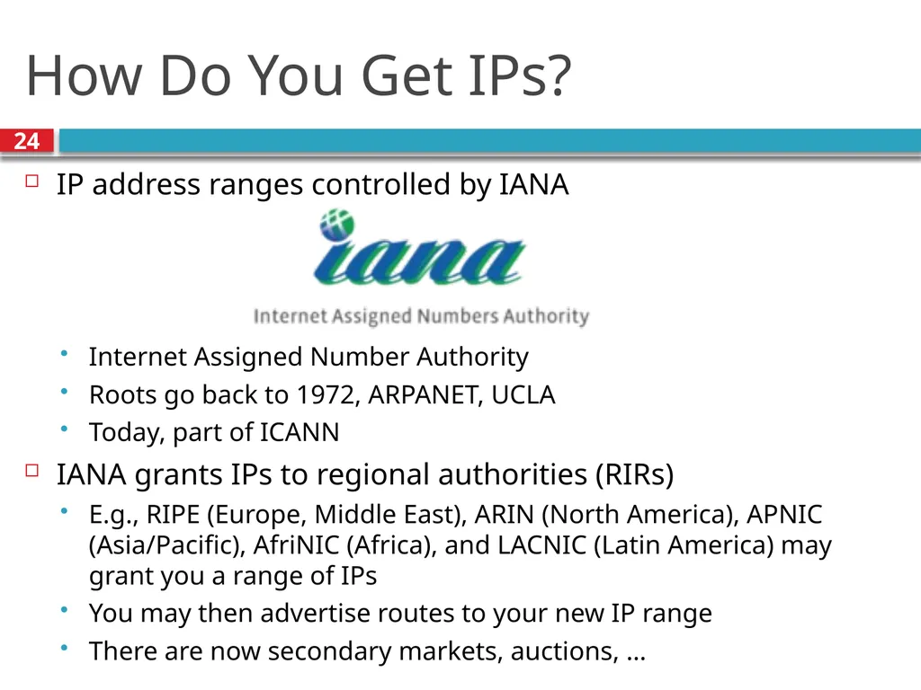 TDTS21: Advanced Networking Lecture 7: IP and - slide 24 of 70