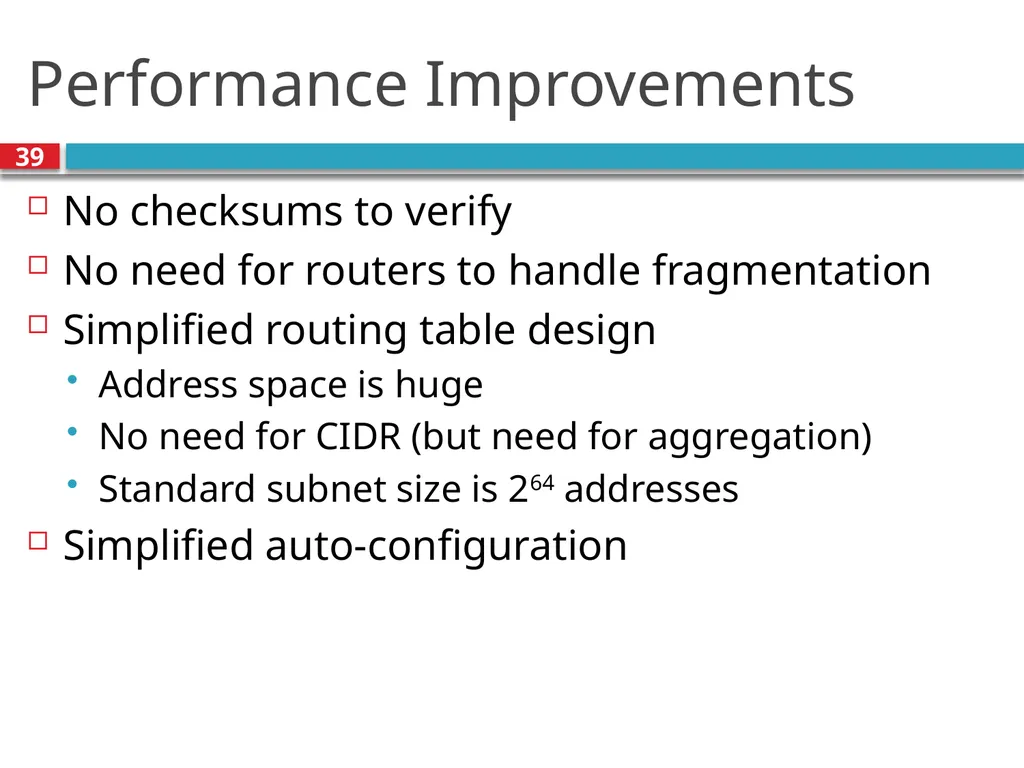 TDTS21: Advanced Networking Lecture 7: IP and - slide 39 of 70