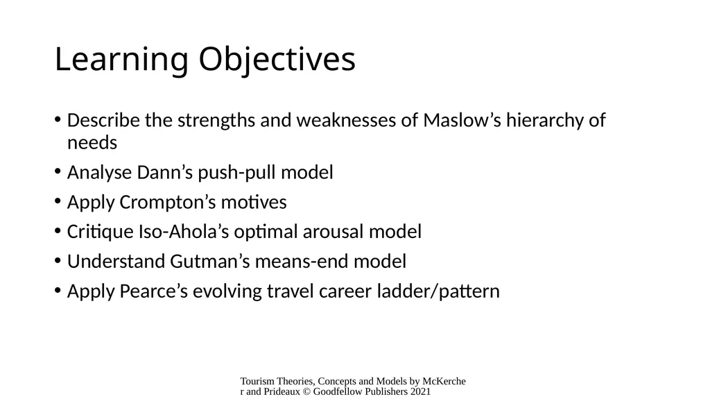 Chapter 10: Why Do People Travel? Learning - slide 3 of 22