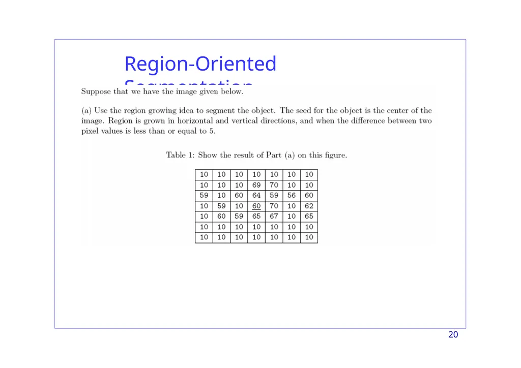 Region-based Segmentation Image Segmentation 2 - slide 20 of 41