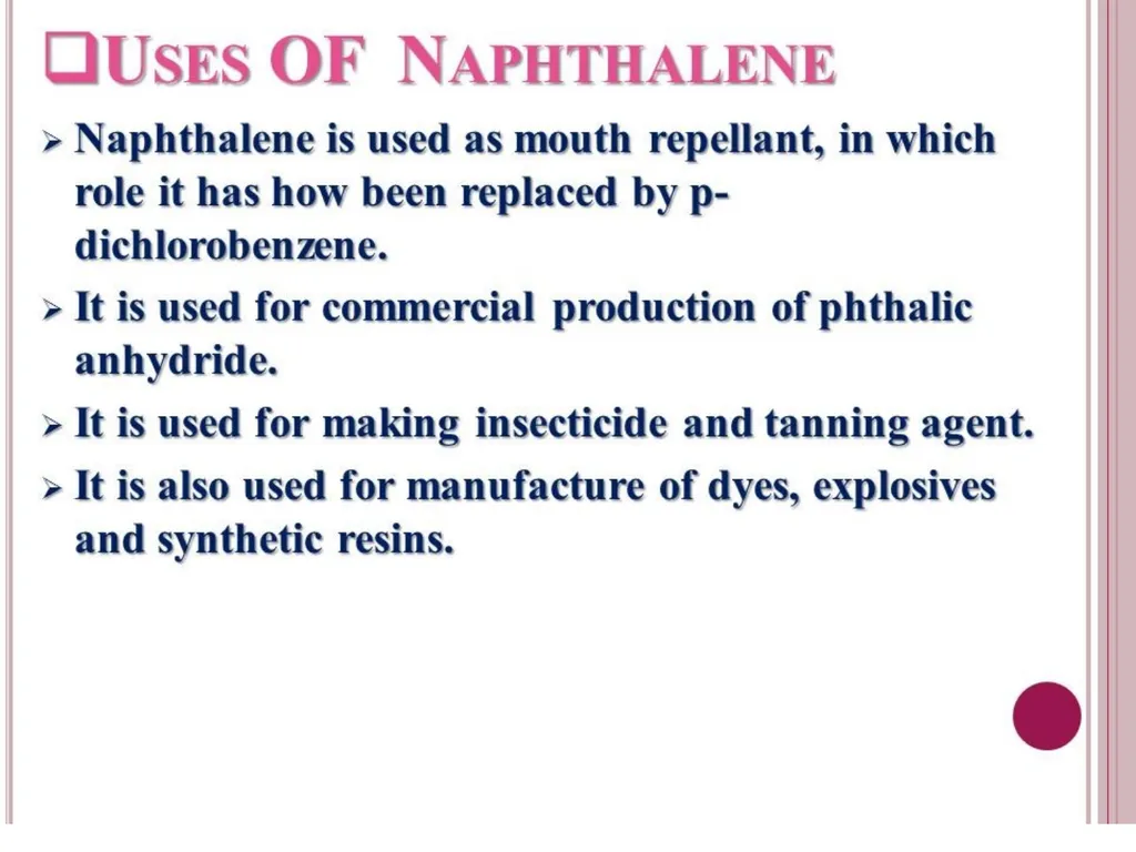 Isolation of naphthalene from coal tar Most - slide 10 of 10