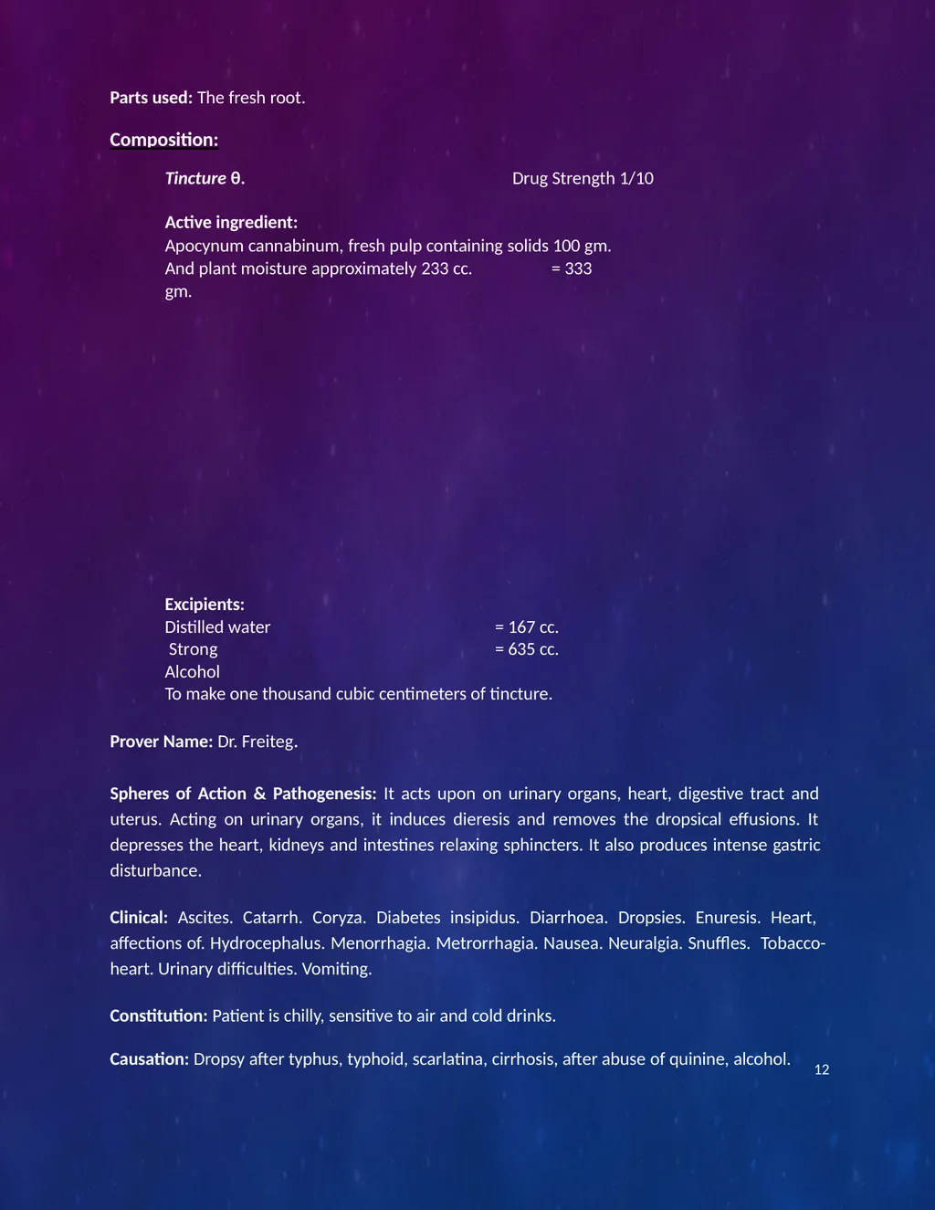 Apocynum Cannabinum Introduction: The dropsies of - slide 12 of 15
