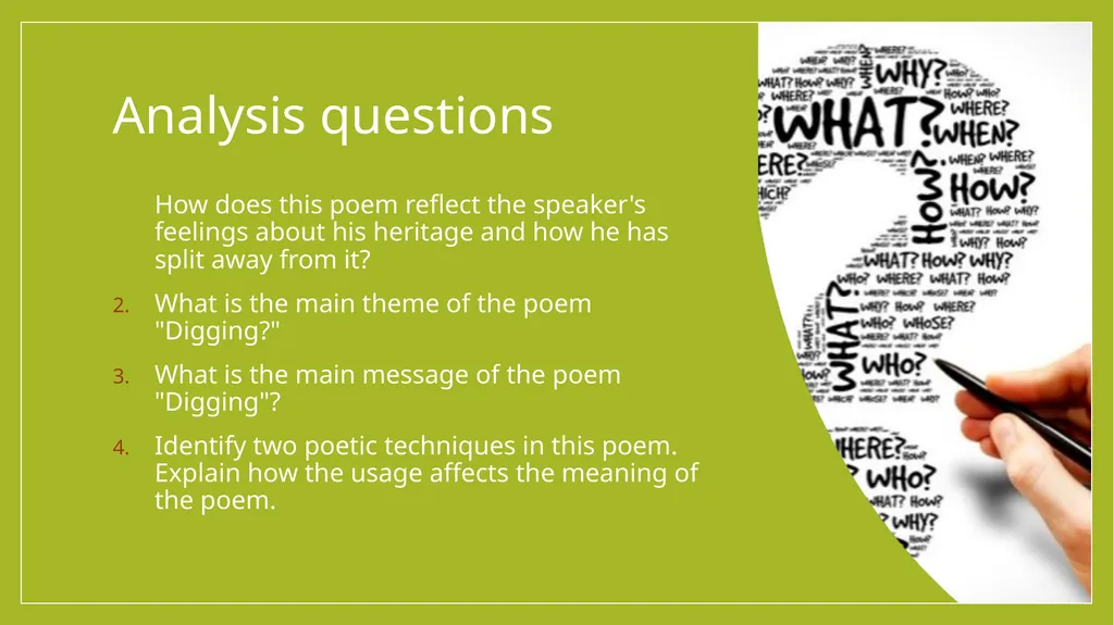 Digging Seamus Heaney Digging by Seamus Heaney - slide 9 of 9