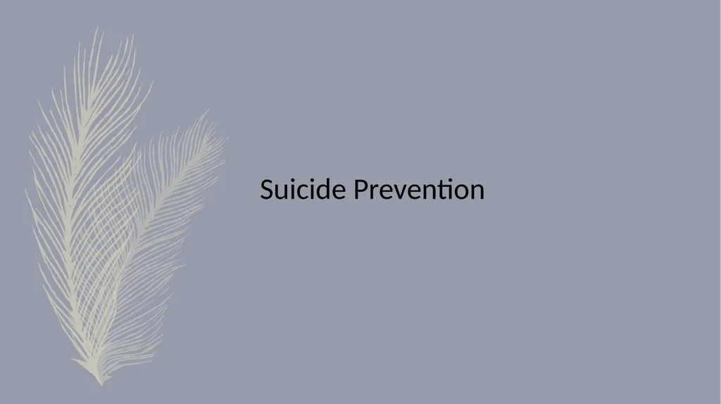 Suicide Prevention General Statistics (USA) - slide 1 of 9
