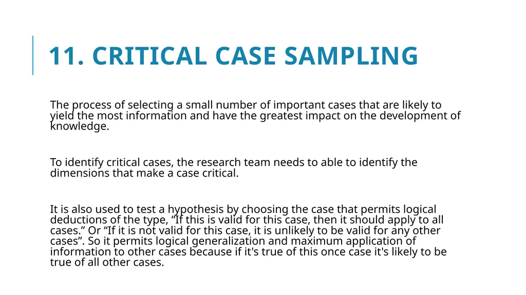 Qualitative Sampling Techniques Training course in - slide 17 of 24