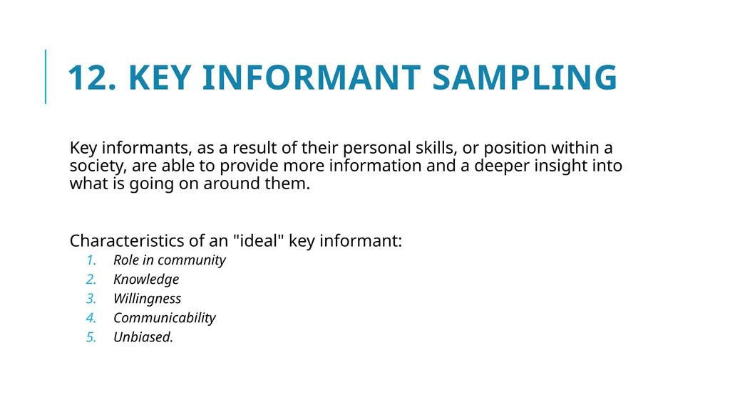 Qualitative Sampling Techniques Training course in - slide 18 of 24