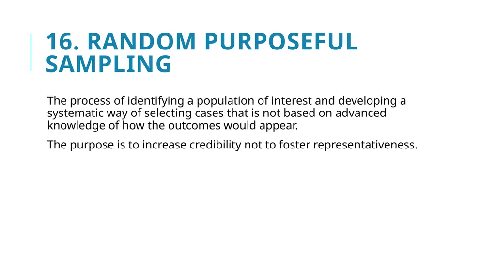 Qualitative Sampling Techniques Training course in - slide 22 of 24