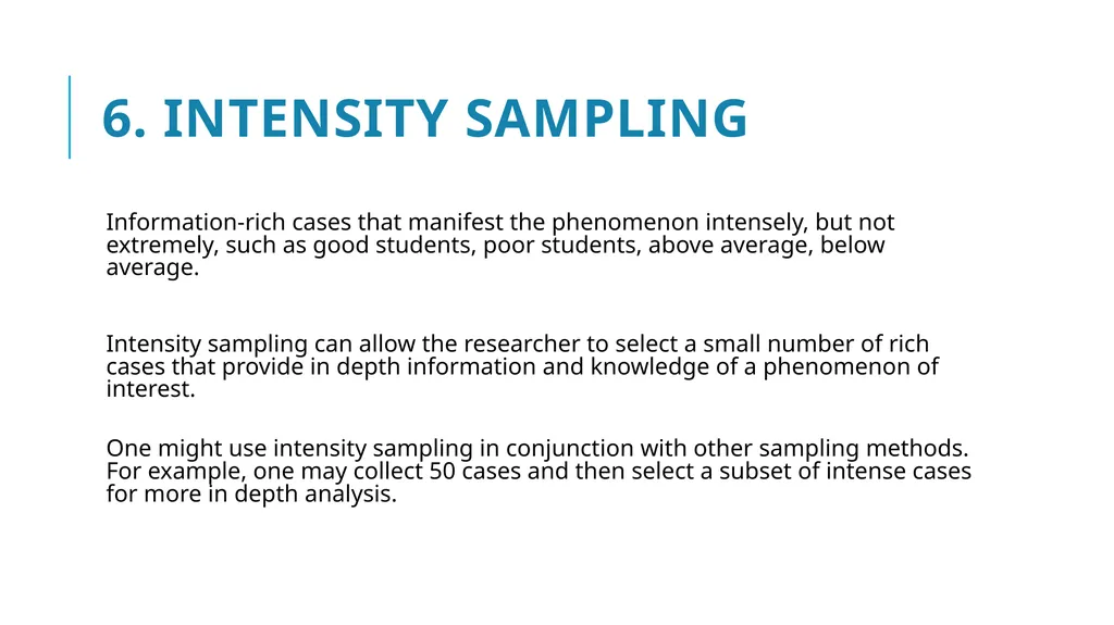 Qualitative Sampling Techniques Training course in - slide 12 of 24