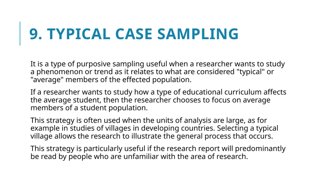 Qualitative Sampling Techniques Training course in - slide 15 of 24