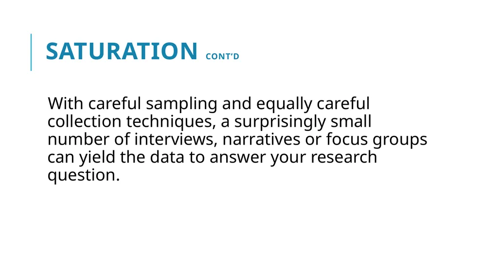 Qualitative Sampling Techniques Training course in - slide 5 of 24