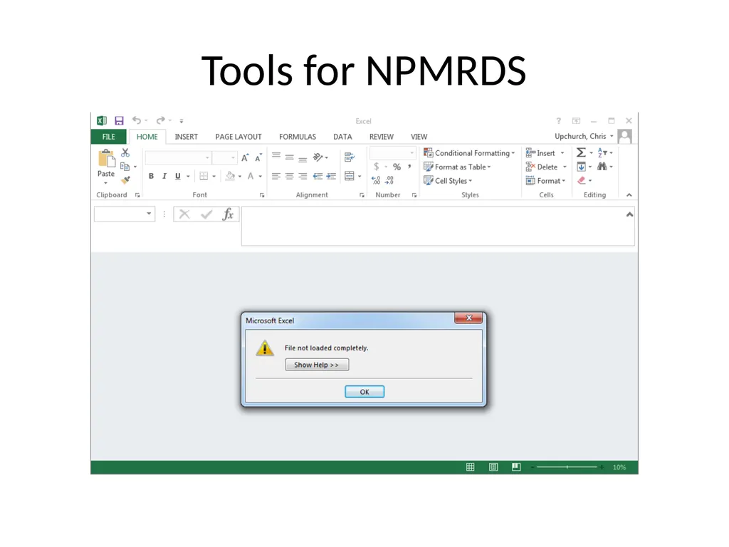 Using NPMRDS Data for System Performance Chris - slide 10 of 36