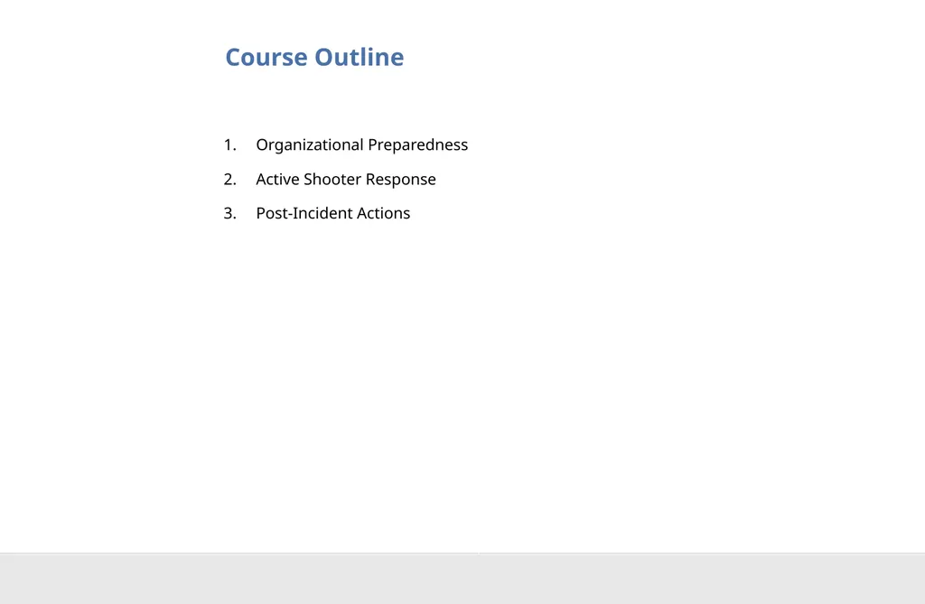 Active Shooter Preparedness DISCLAIMER This - slide 4 of 29