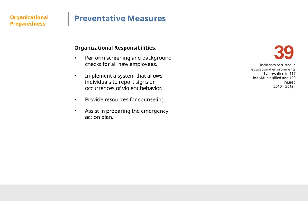 Active Shooter Preparedness DISCLAIMER This - slide 9 of 29
