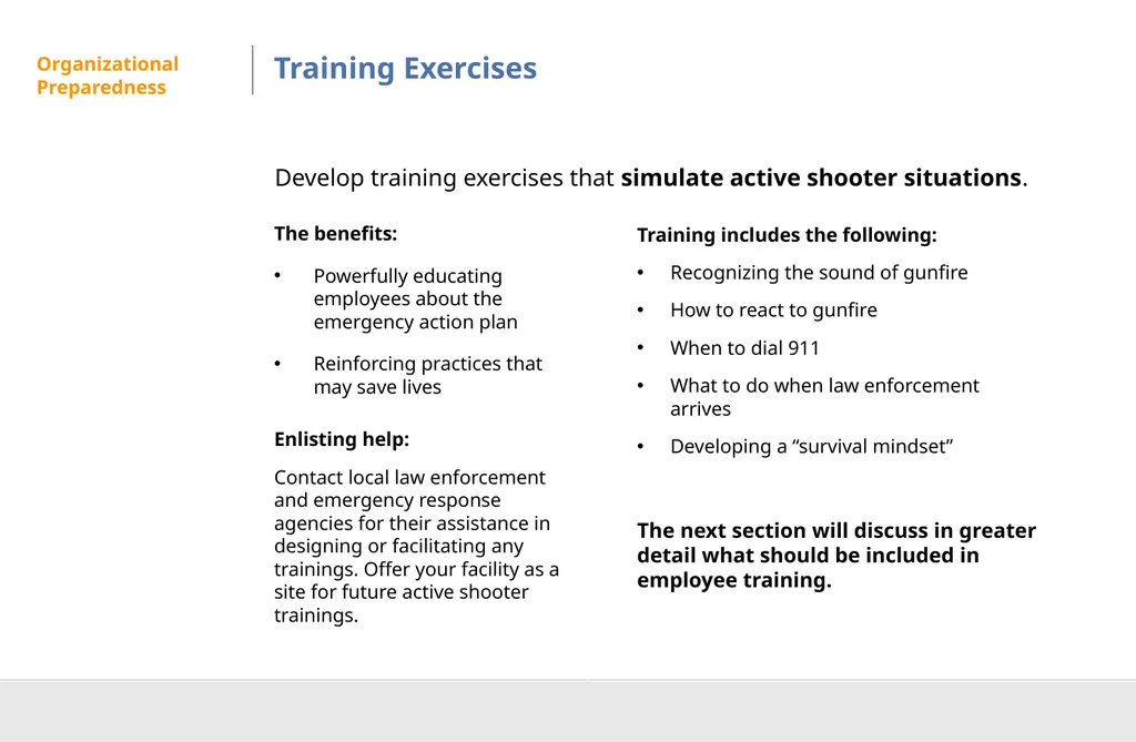 Active Shooter Preparedness DISCLAIMER This - slide 7 of 29