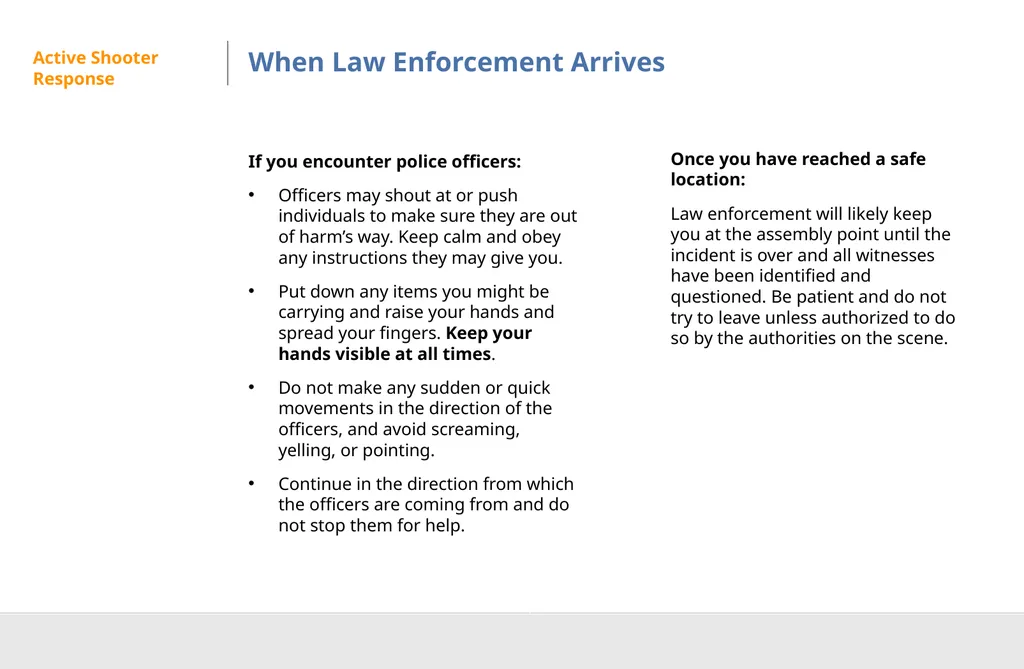 Active Shooter Preparedness DISCLAIMER This - slide 23 of 29