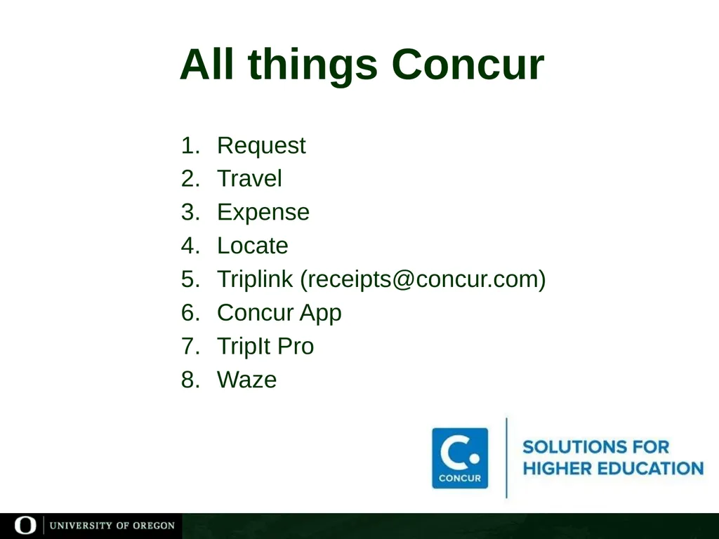 Concur Travel Coordinator Training Laurie Jacoby - slide 3 of 15