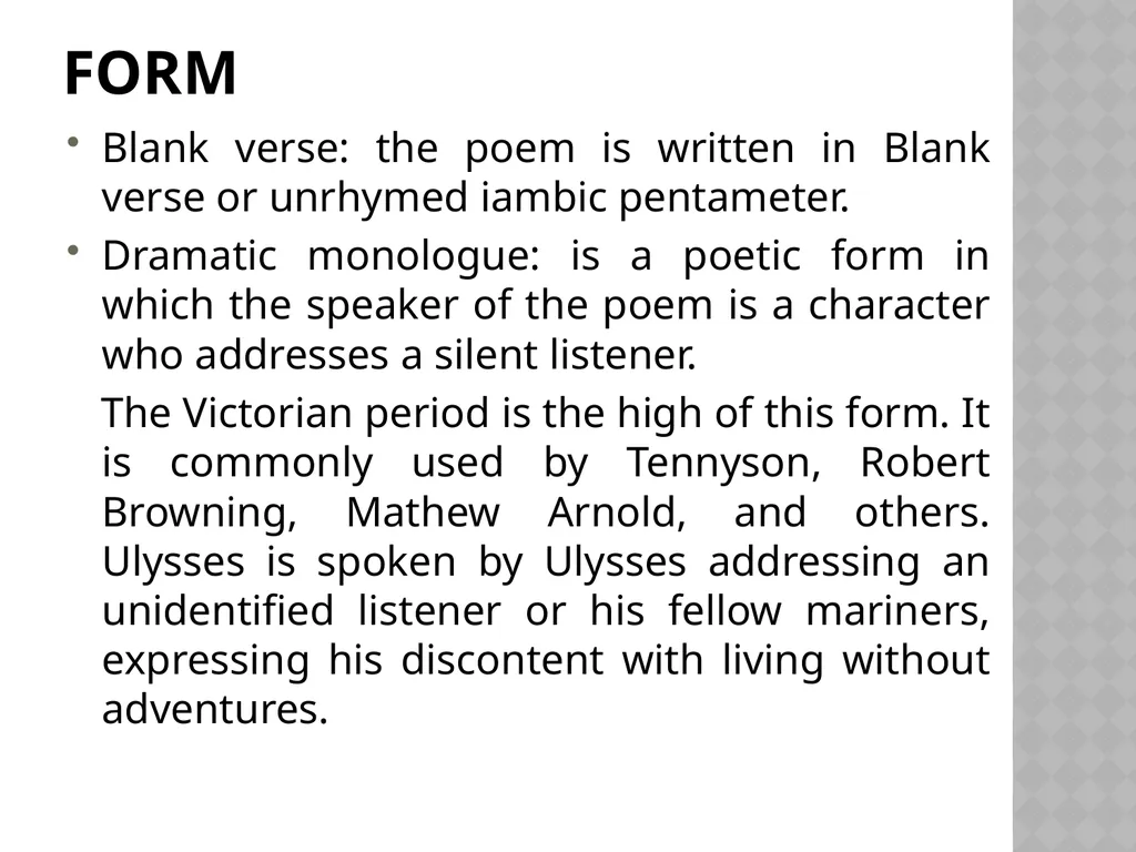 Ulysses By Alfred Lord Tennyson The Victorian Era - slide 13 of 16