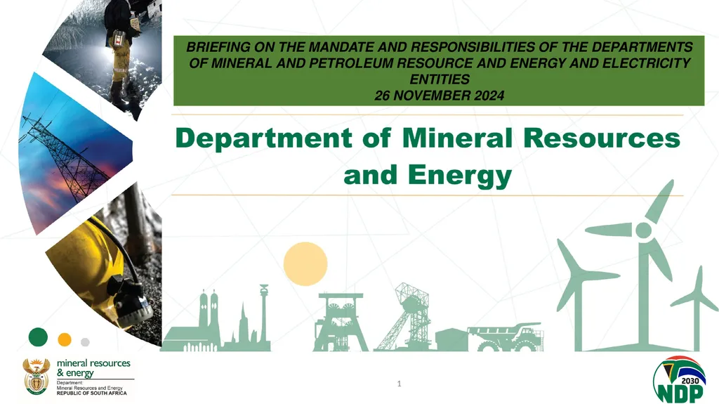 BRIEFING ON THE MANDATE AND RESPONSIBILITIES OF - slide 1 of 25