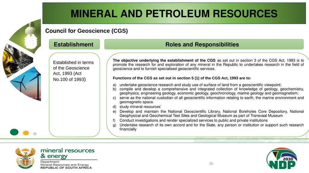 BRIEFING ON THE MANDATE AND RESPONSIBILITIES OF - slide 10 of 25
