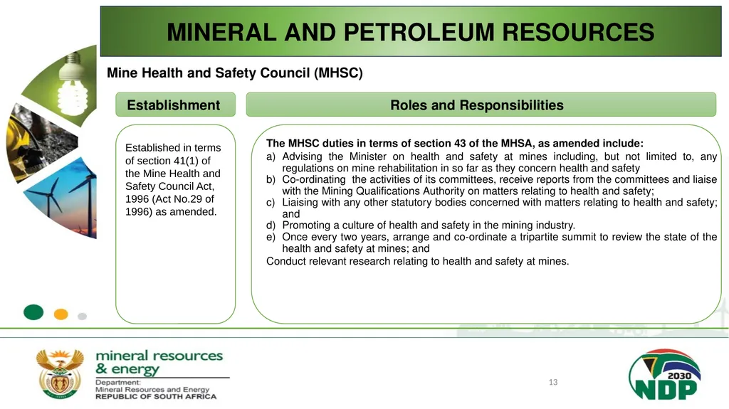 BRIEFING ON THE MANDATE AND RESPONSIBILITIES OF - slide 13 of 25