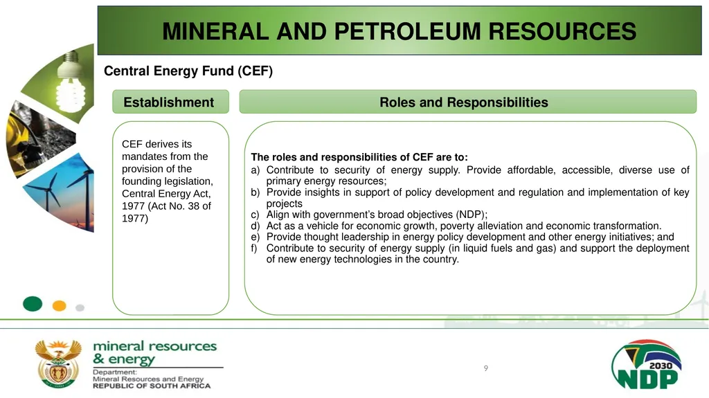 BRIEFING ON THE MANDATE AND RESPONSIBILITIES OF - slide 9 of 25