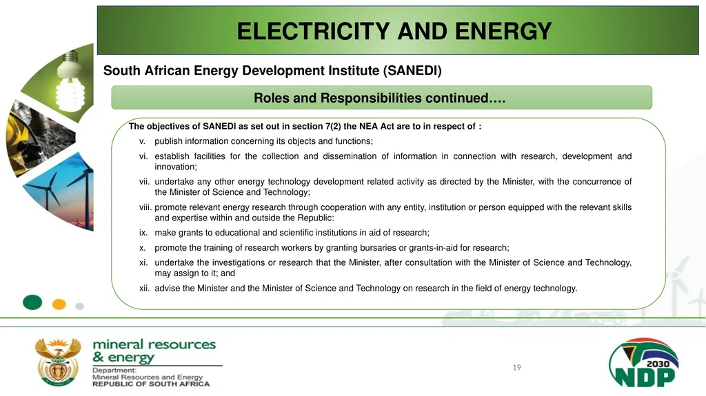 BRIEFING ON THE MANDATE AND RESPONSIBILITIES OF - slide 19 of 25