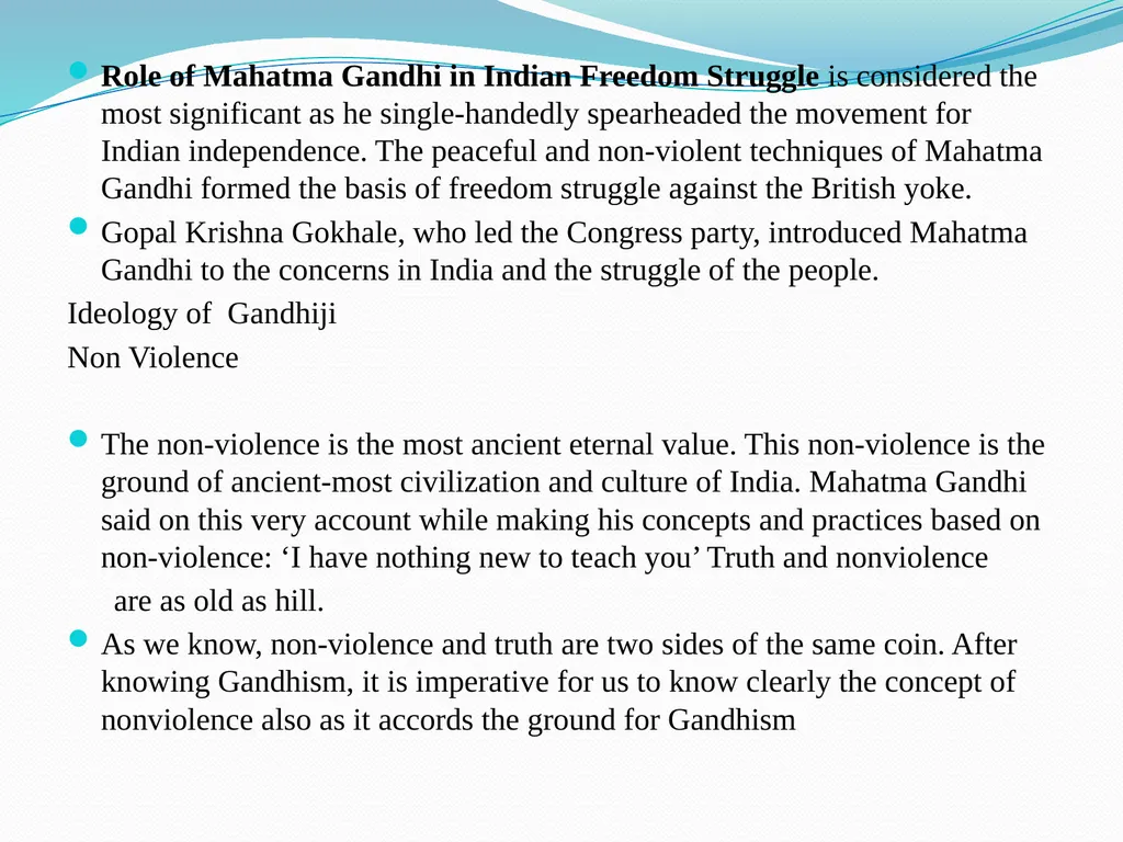 Gandhi and his Ideology Ms. Brighty Robert PG - slide 4 of 28